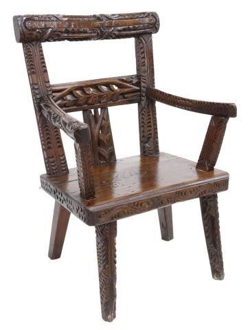 IRISH PRIMITIVE CARVED OAK