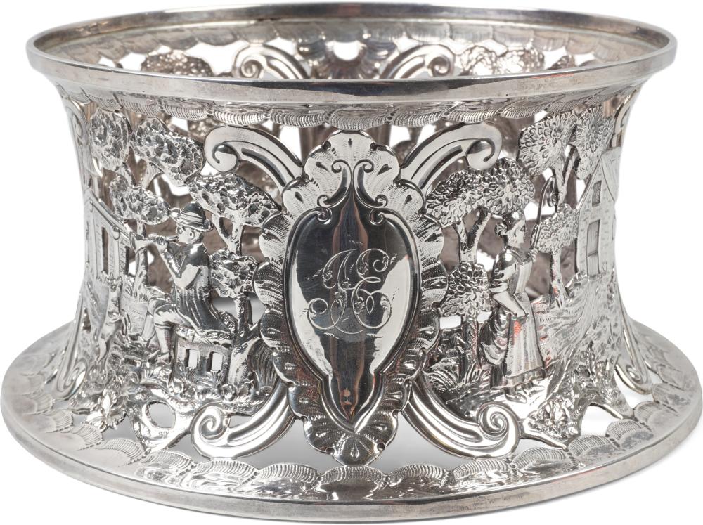 IRISH SILVER DISH RING, DUBLIN,
