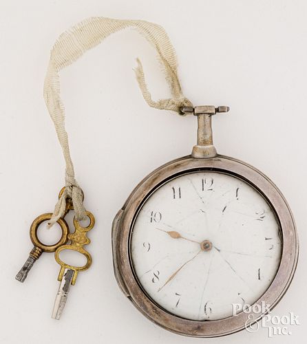 IRISH SILVER KEY WIND POCKET