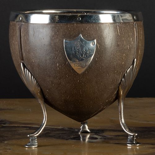 IRISH SILVER MOUNTED COCONUT
