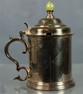 Irish silver mustard pot, coba