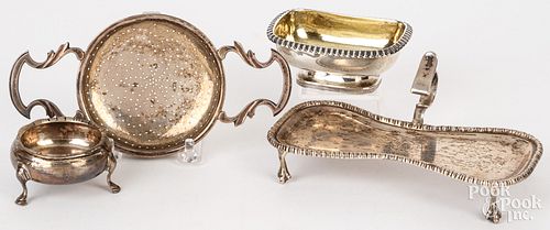IRISH SILVER SNUFFER TRAY, 18TH C.,