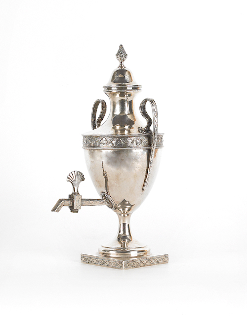 Irish silver water urn ca. 1780