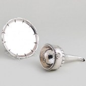 IRISH SILVER WINE FUNNEL AND A