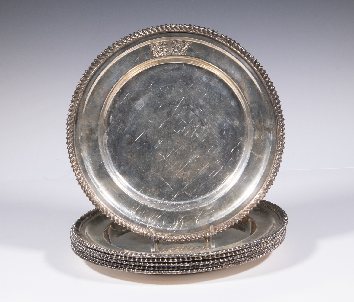 IRISH STERLING SILVER PLATES Set of