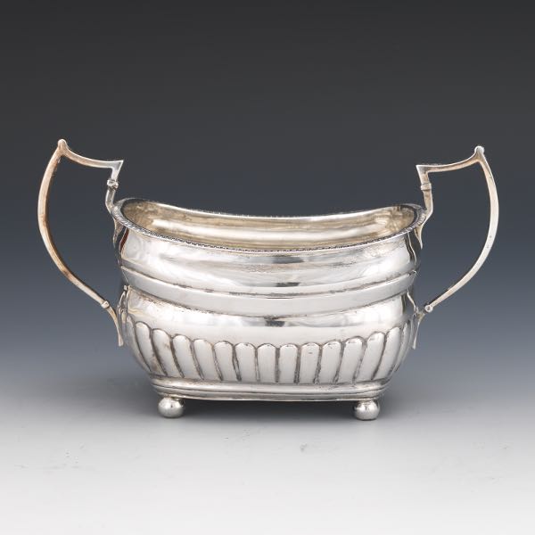 IRISH STERLING SILVER SUGAR BOWL,