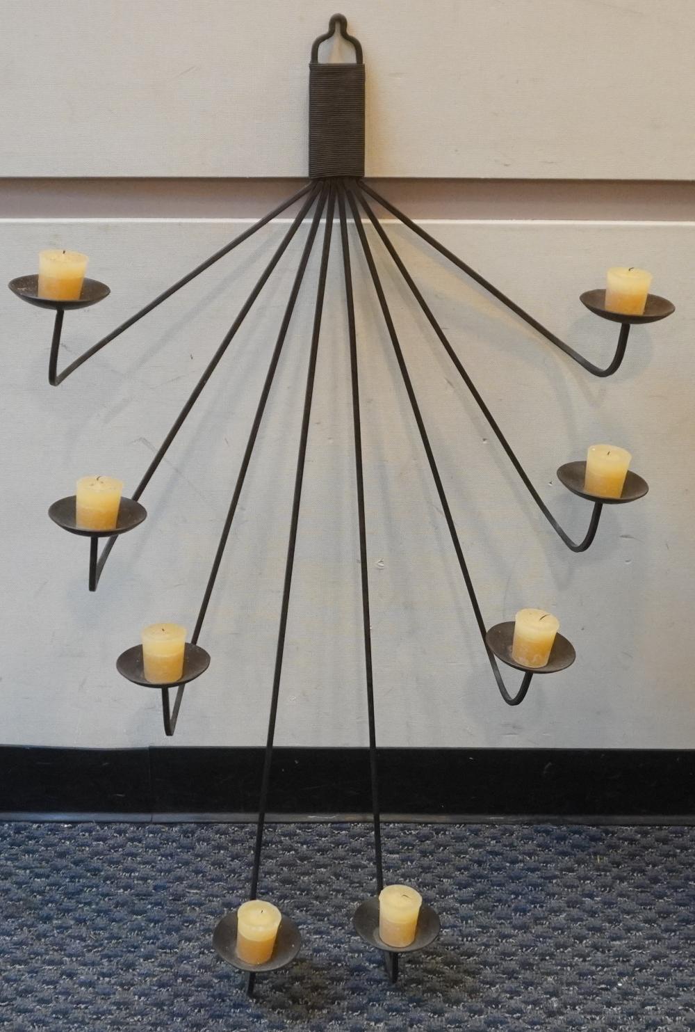 IRON 8-LIGHT CANDLE SCONCE 42 1/2 X