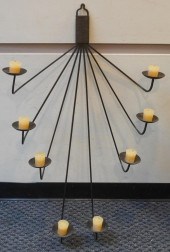 IRON 8-LIGHT CANDLE SCONCE 42