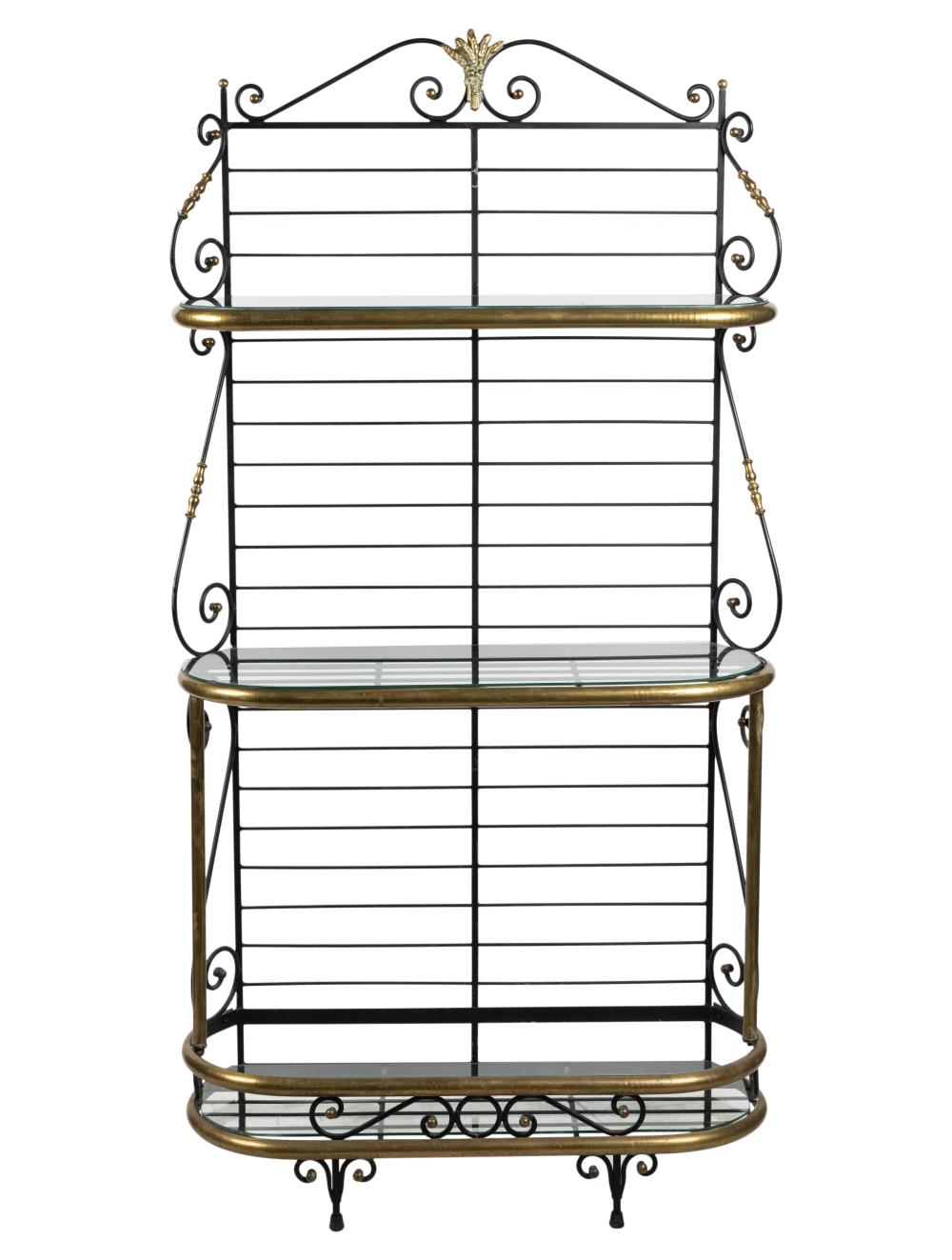 IRON AND BRASS BAKER'S RACKIron and