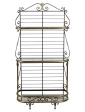 IRON AND BRASS BAKER'S RACKIro