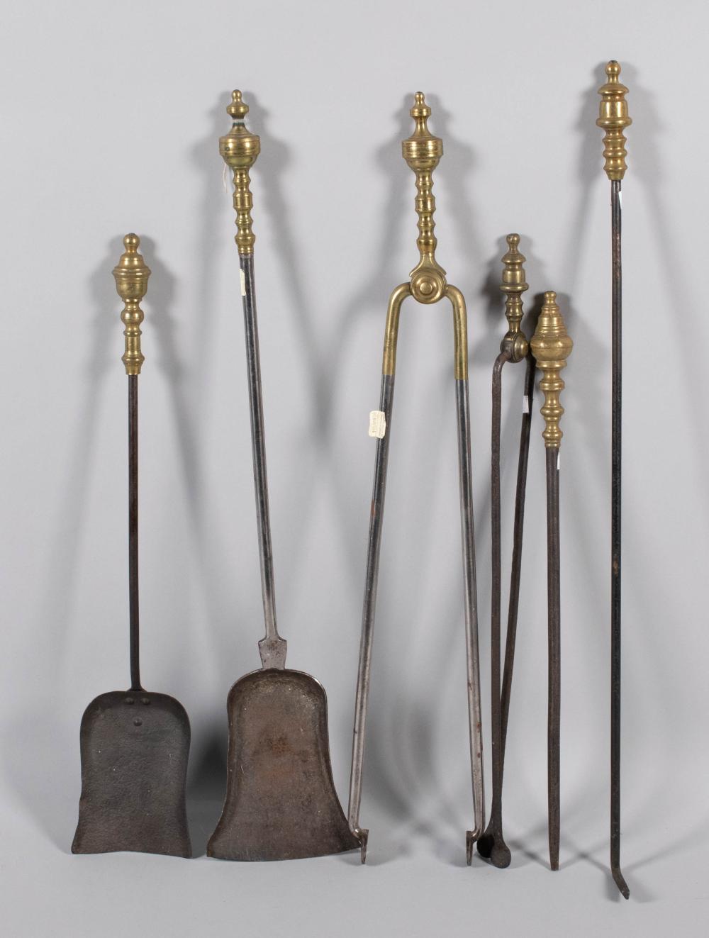IRON AND BRASS FIREPLACE