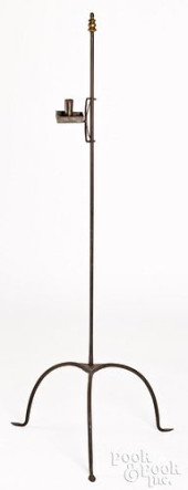IRON AND BRASS FLOOR STANDING