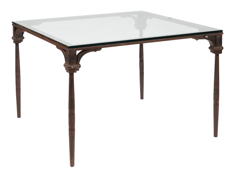 IRON AND GLASS COFFEE TABLEIron and