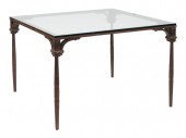 IRON AND GLASS COFFEE TABLEIro