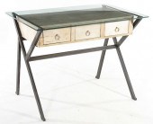 IRON AND GLASS DESK STYLE OF I