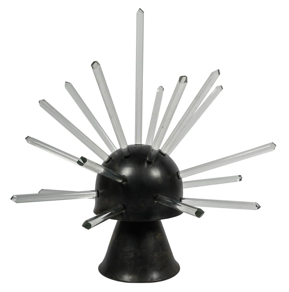 IRON AND GLASS SPUTNIK TABLE