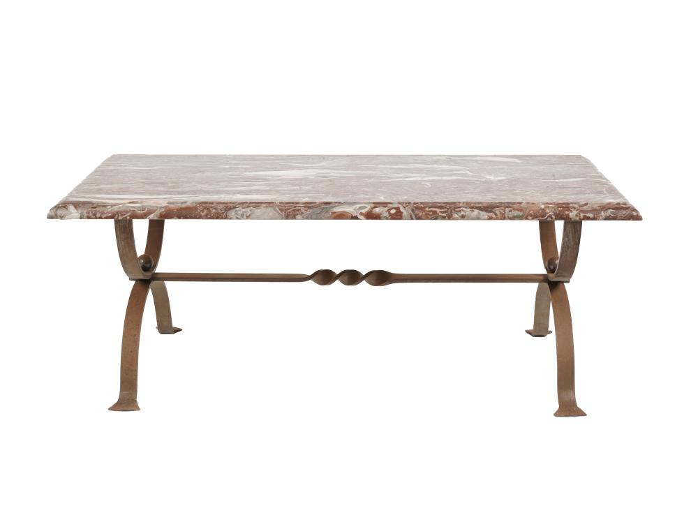 IRON AND MARBLE COFFEE TABLEIron