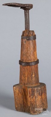 IRON AND WOOD COBBLERS STAND,