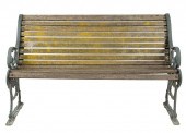 IRON AND WOOD GARDEN BENCHIron