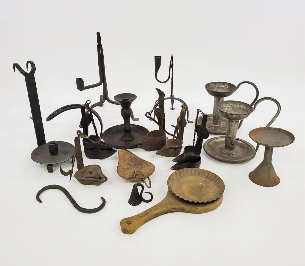 Iron Betty lamps; together with