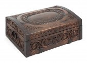 IRON-BOUND CARVED OAK STRONG B