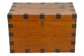 IRON-BOUND OAK FLATWARE CHESTt