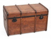 IRON-BOUND STEAMER TRUNK 19TH