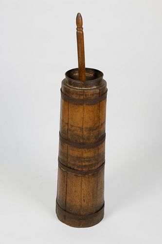 IRON BOUND WOODEN BUTTER