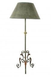 IRON & BRASS FLOOR LAMPthe fol