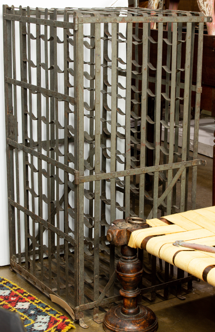 IRON CAGE WINE RACK WITH LOCK