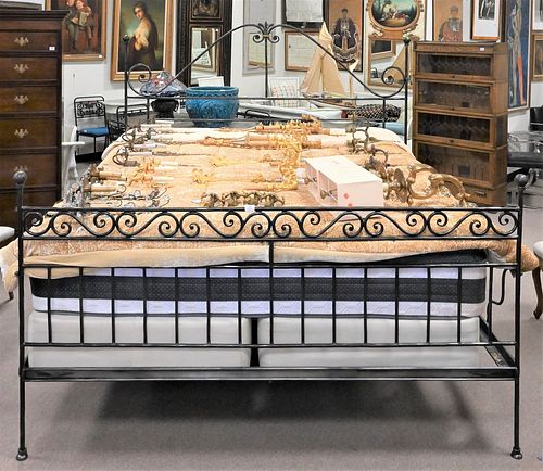 IRON CALIFORNIA KING SIZE IRON BED,