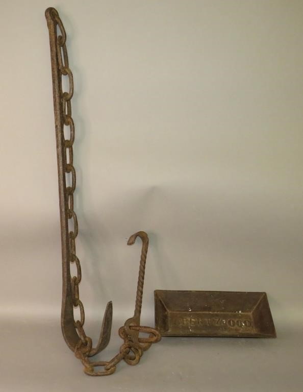 IRON CHAIN TRAMMEL & FEED TROUGHca.