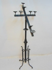IRON CHURCH FLOOR CANDELABRA W