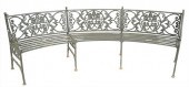 IRON CURVED BENCH WITH WINGED