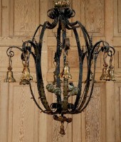 IRON EIGHT-LIGHT CHANDELIER WI