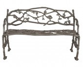 IRON FAUX BOIS GARDEN BENCHpai