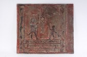 IRON FIREBACK - 18th c Cast Ir