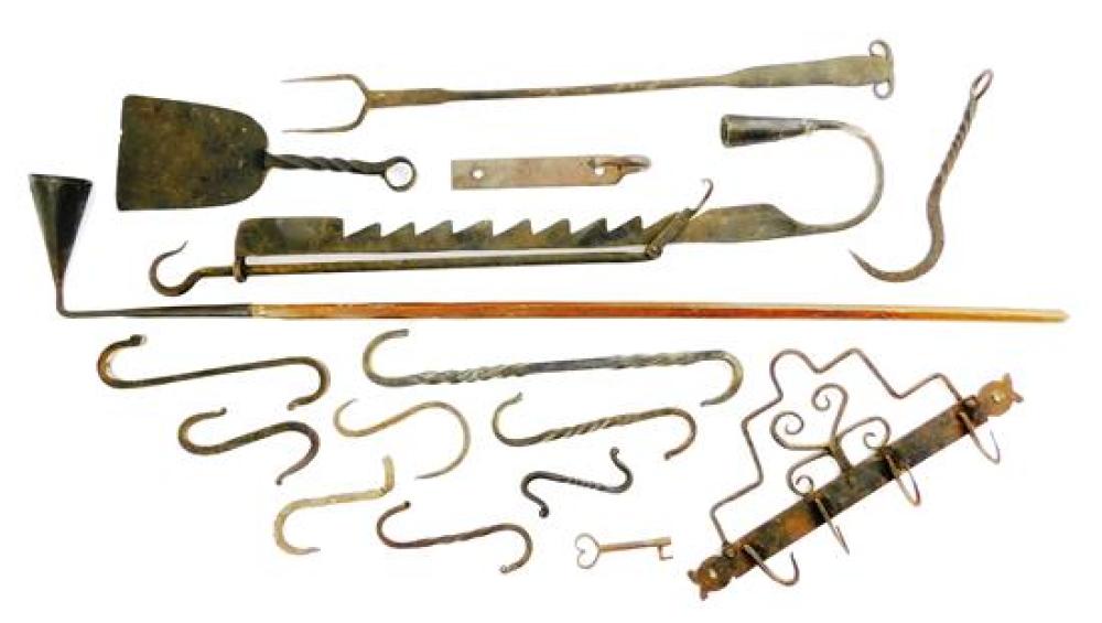 IRON FIREPLACE ACCESSORIES, SIXTEEN