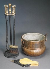 IRON FIREPLACE TOOL STAND WITH