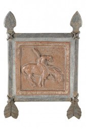 IRON FRAMED TILEdepicting hors