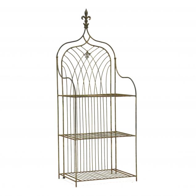 IRON GARDEN POTTING SHELF Late 20th