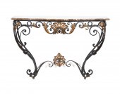IRON, GILT, & MARBLE WALL HANG