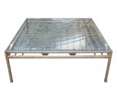 IRON & GLASS COFFEE TABLEpaint