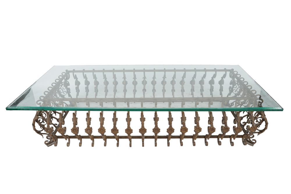 IRON & GLASS COFFEE TABLEthe