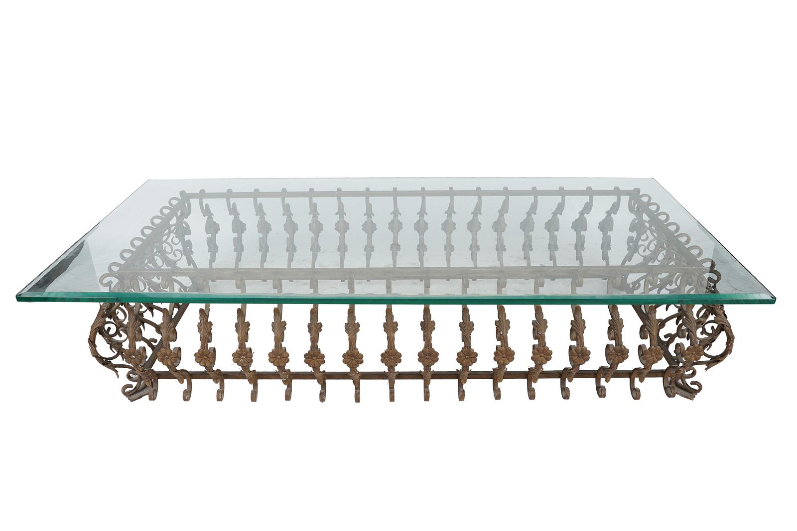 IRON & GLASS COFFEE TABLEthe