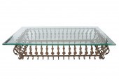 IRON & GLASS COFFEE TABLEthe r