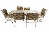 IRON & GLASS PATIO SETiron and
