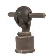 IRON HAND AND BALL RAIL FINIAL