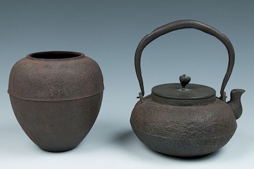 IRON JAR AND TEAPOTThe jar consists