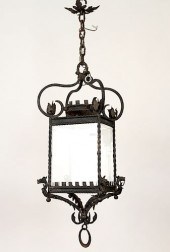 IRON LANTERN FORM CHANDELIER S